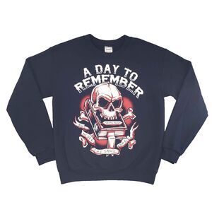 Vintage A Day To Remember Sweatshirt Mens S Navy Blue Same Book Never Same Page‎
